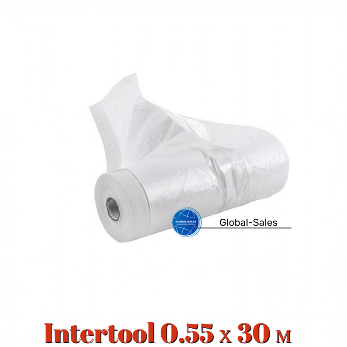 Пленка защитная с малярной лентой Intertool 0.55 х 30 м (KT-0801)