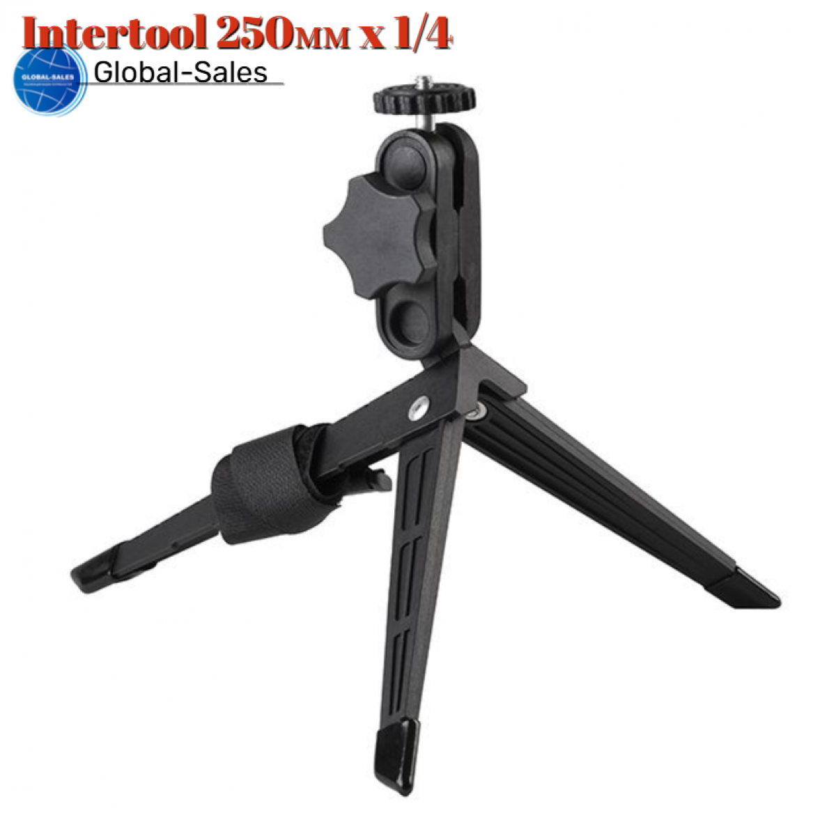 Держатель-тренога для лазерного уровня Intertool 250мм x 1/4 черный
