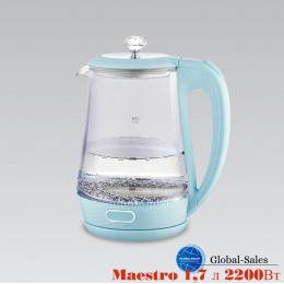Электрочайник Maestro MR-052-Blue (MR-052-BLUE) внутренняя подсветка, 1,7 л