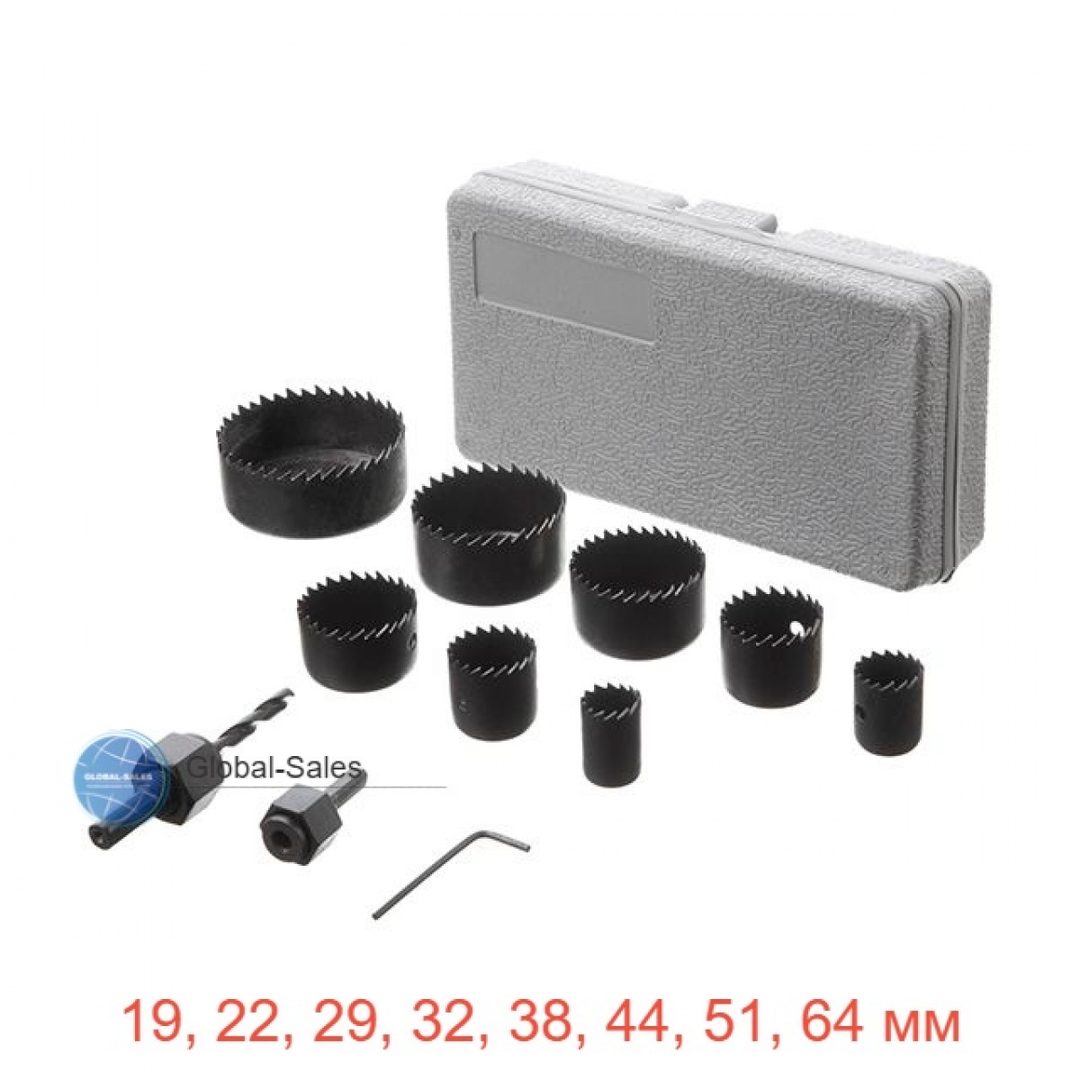 Набор сверл корончатых по дереву Intertool 19 x 22 x 29 x 32 x 38 x 44 x 51 x 64мм (8шт) (BT-0023) Набор сверл корончатых по дереву Intertool 19 x 22 x 29 x 32 x 38 x 44 x 51 x 64мм (8шт) (BT-0023)