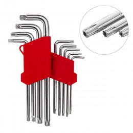 Набор Torx ключей Intertool 9 шт. с отверстием удлиненные (HT-0606)
