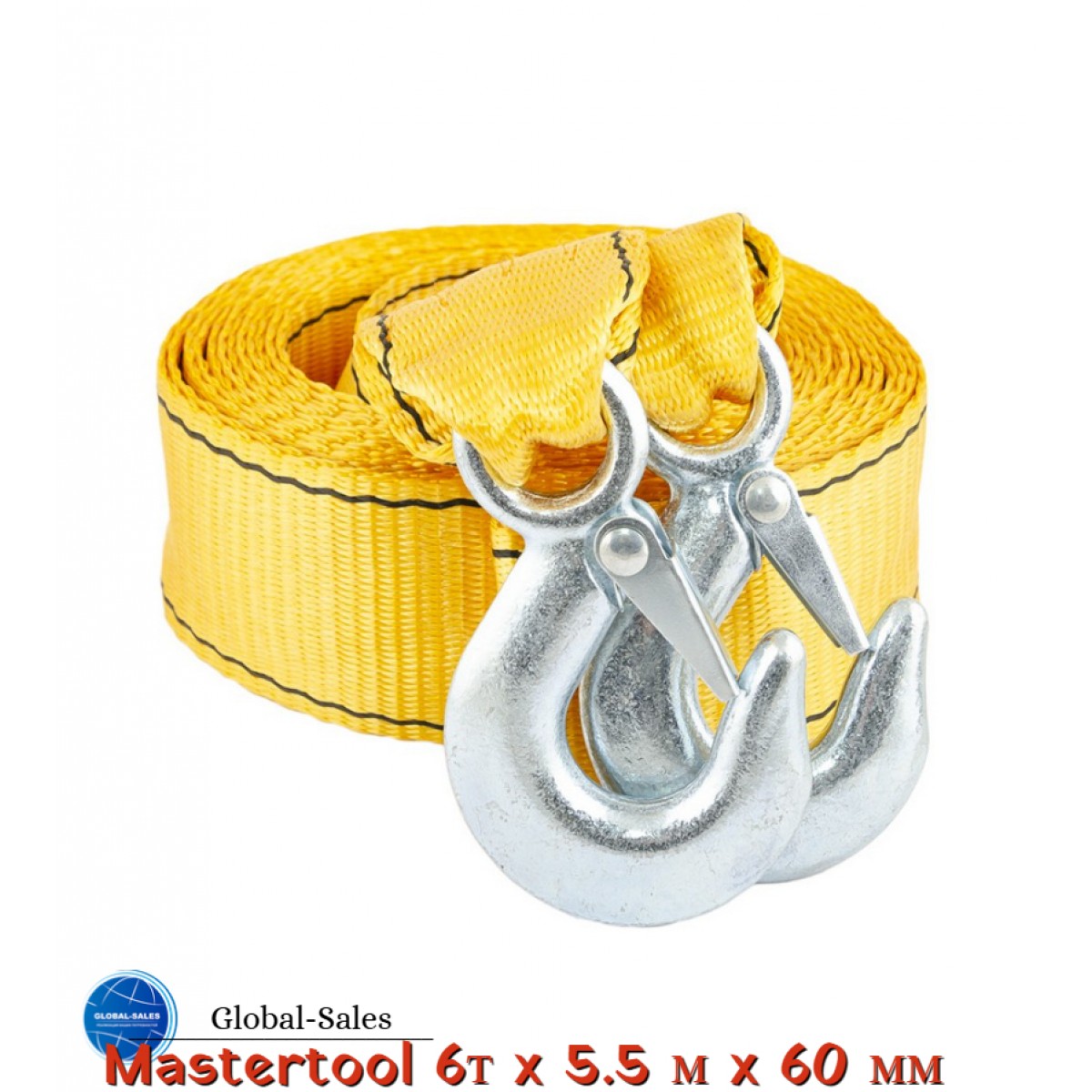 Трос буксировочный Mastertool 6т x 5.5 м x 60 мм (81-0305)
