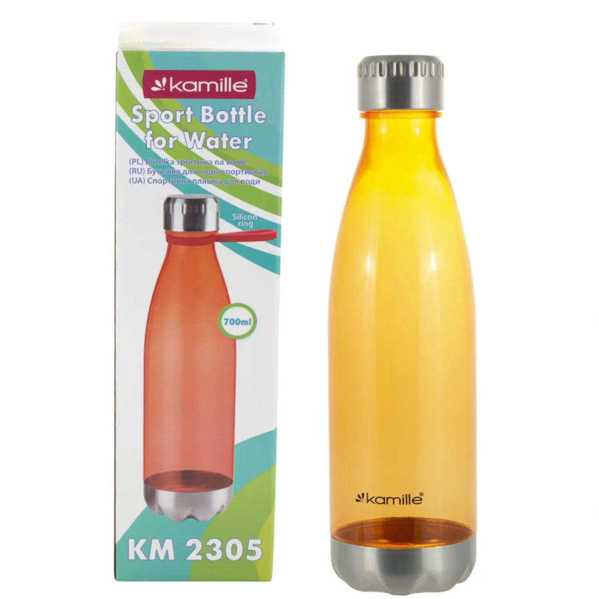 Бутылка для воды Kamille 700 мл (2305) оранжевая