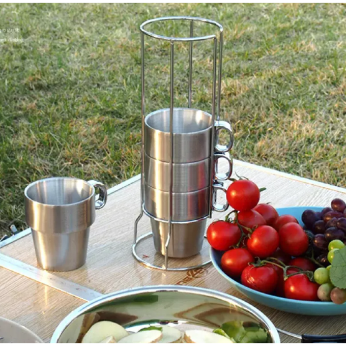 Набор чашек нержавеющих Kamille 300мл (4шт) (4379)