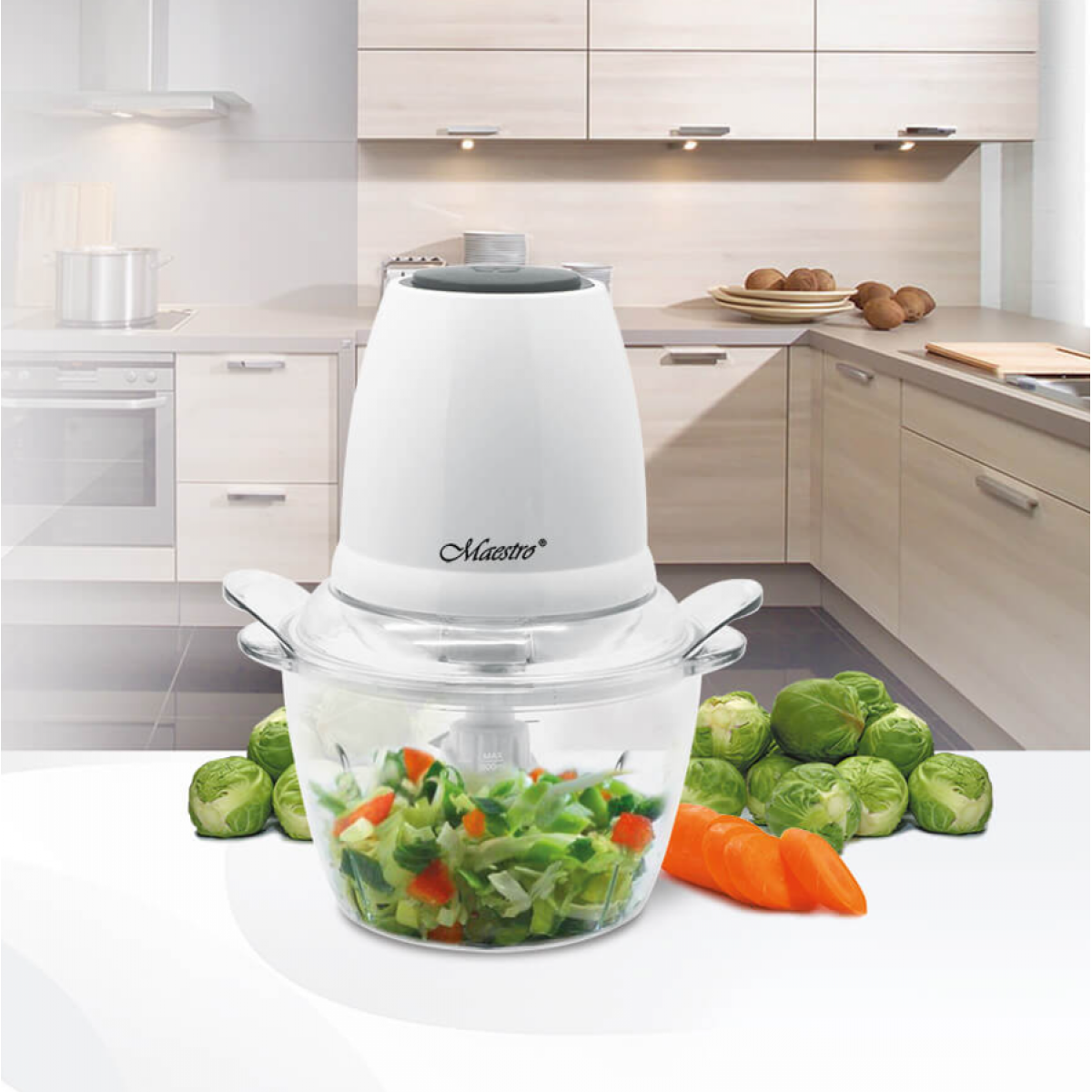 Измельчитель Maestro 300Вт x 800мл (MR-581) белая