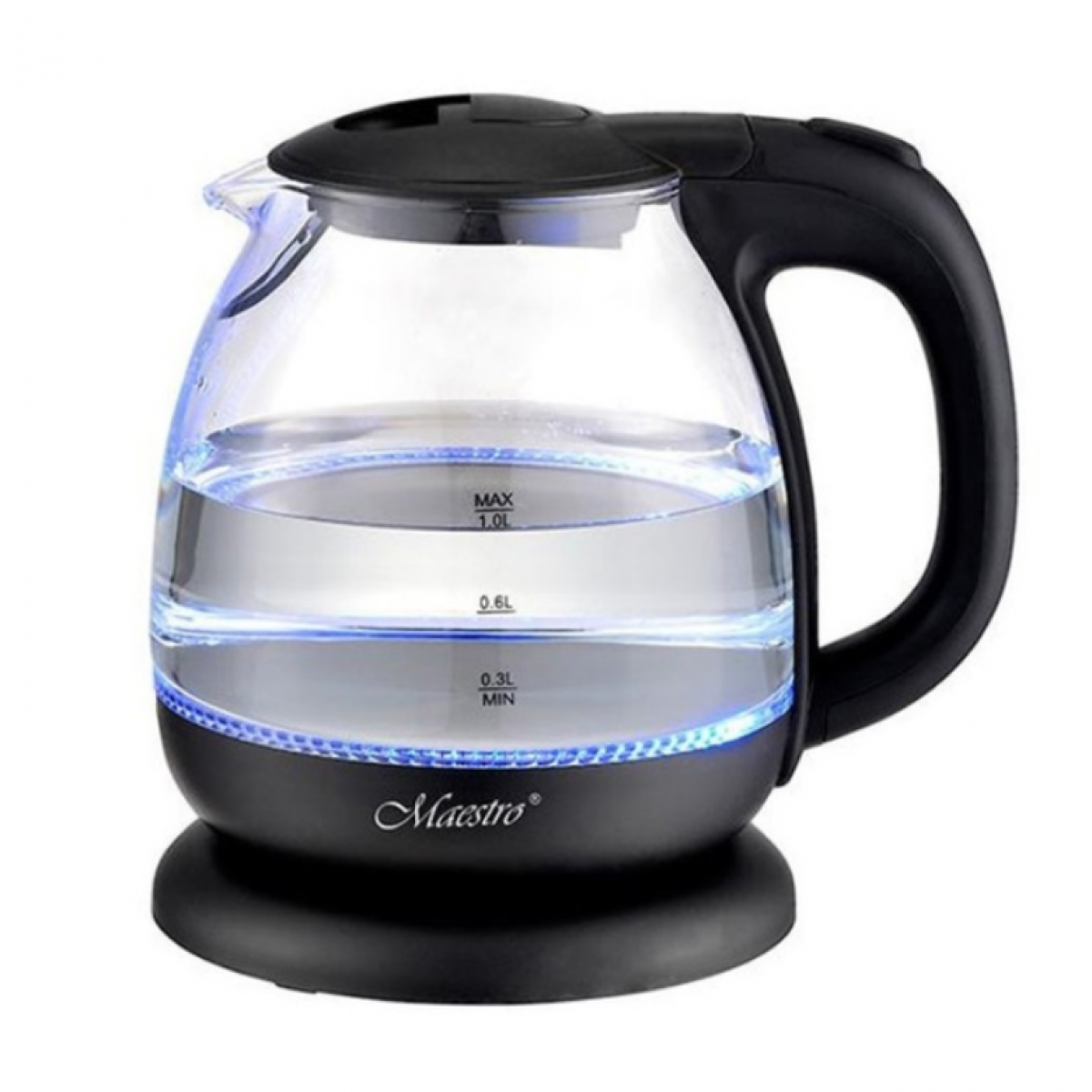 Электрочайник Maestro MR-055-Black (MR-055-BLACK)  1,0 л, внутренняя подсветка