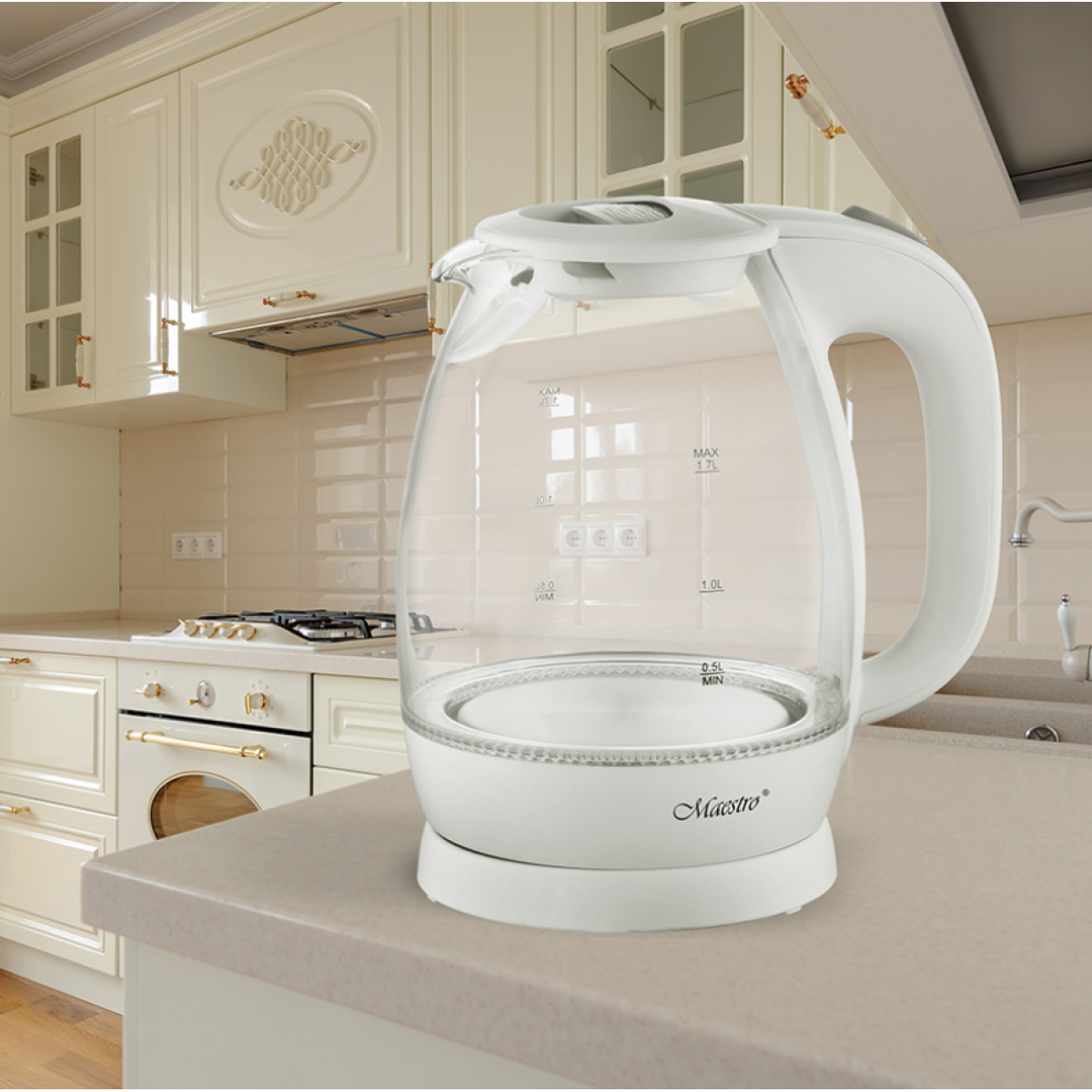 Электрочайник Maestro MR-063-White (MR-063-WHITE) подсветка, белый