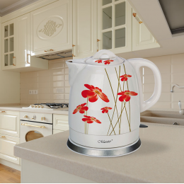 Электрочайник Maestro MR-066-Red Flowers (MR-066-RED-FLOWERS) 1,5 л, керамика 