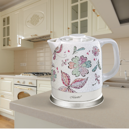 Электрочайник Maestro MR-068-Flowers (MR-068-FLOWERS) керамика, 1,5 л