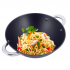Сковорода WOK чугунная Kamille 280 мм x 3.6 л мрамор с крышкой (4806MR)
