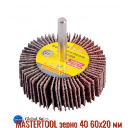 Круг лепестковый в оправке Mastertool 60 х 20 мм Р40 (08-2264) Круг лепестковый в оправке Mastertool 60 х 20 мм Р40 (08-2264)