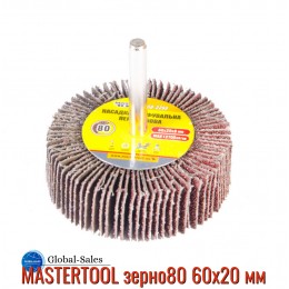 Круг лепестковый в оправке Mastertool 60 х 20 мм Р80 (08-2268) Круг лепестковый в оправке Mastertool 60 х 20 мм Р80 (08-2268)