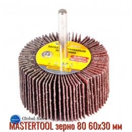 Круг лепестковый в оправке Mastertool 60 х 30 мм Р80 (08-2278) Круг лепестковый в оправке Mastertool 60 х 30 мм Р80 (08-2278)