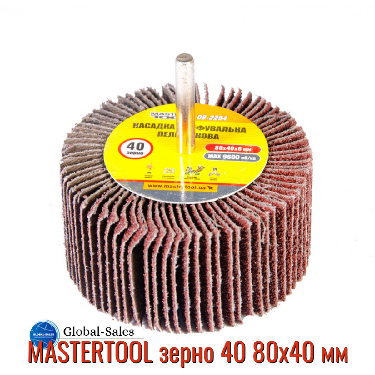 Круг лепестковый в оправке Mastertool 80 х 40 мм Р40 (08-2294)