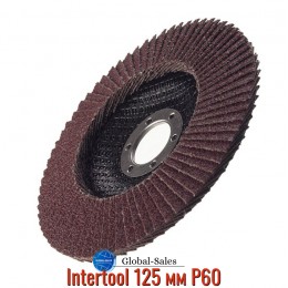 Круг лепестковый торцевой Intertool 125 мм Р60 (BT-0206) Круг лепестковый торцевой Intertool 125 мм Р60 (BT-0206)
