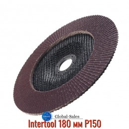 Круг лепестковый торцевой Intertool 180 мм Р150 (BT-0235) Круг лепестковый торцевой Intertool 180 мм Р150 (BT-0235)