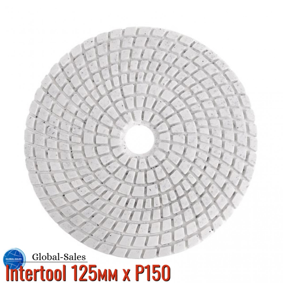 Круг алмазный шлифовальный на липучке Intertool 125мм x P150 (BT-0929) Круг алмазный шлифовальный на липучке Intertool 125мм x P150 (BT-0929)