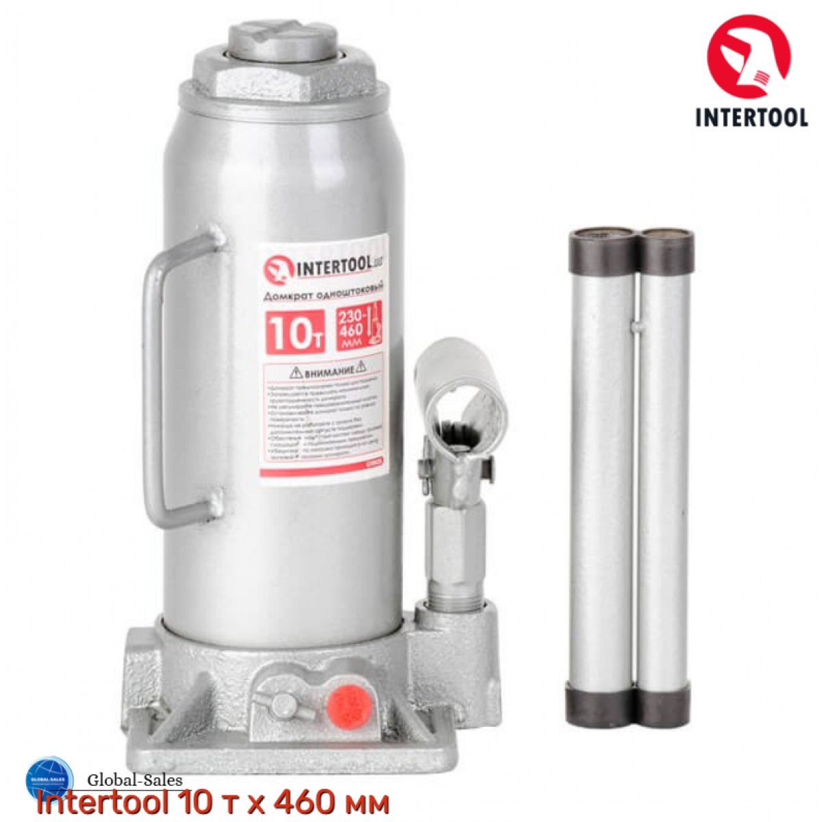 Домкрат гидравлический Intertool 10 т х 460 мм одноштоковый (GT0025) Домкрат гидравлический Intertool 10 т х 460 мм одноштоковый (GT0025)