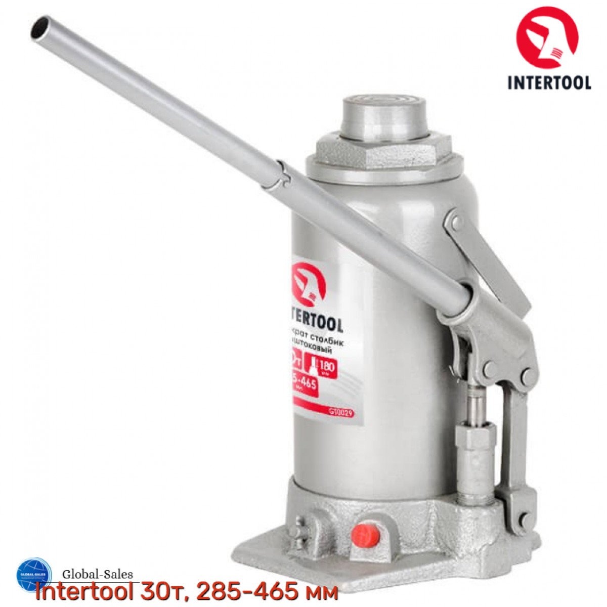 Домкрат гидравлический Intertool 30 т х 465 мм одноштоковый (GT0029)