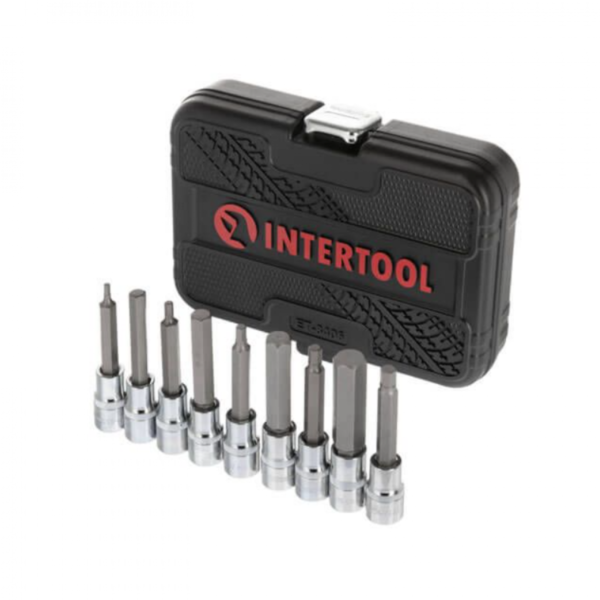 Набор бит HEX Intertool 1/2" x H4-H17 x 100 мм (9 шт.) Storm (ET-8406)