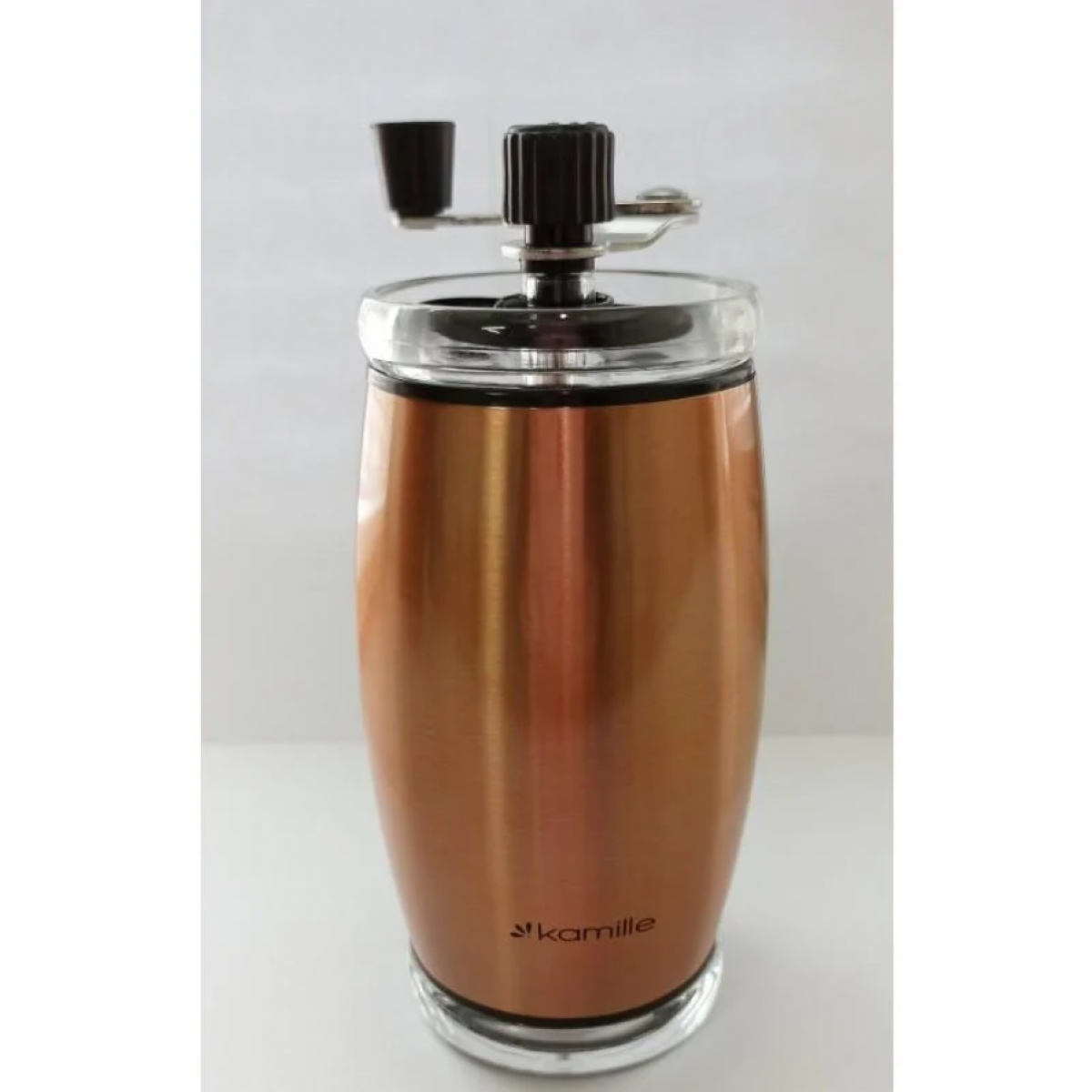 Кофемолка ручная Kamille 160 мм нержавеющая (7029) коричневый