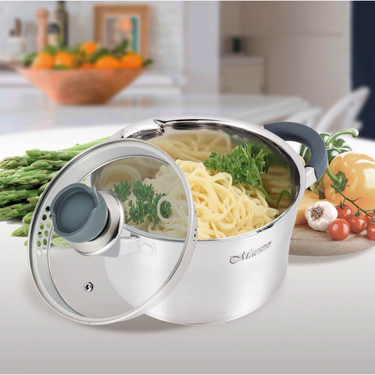 Кастрюля нержавеющая Maestro 240 мм х 5.6 л MR-3507-24 (MR-3507-24) Кастрюля нержавеющая Maestro 240 мм х 5.6 л MR-3507-24 (MR-3507-24)