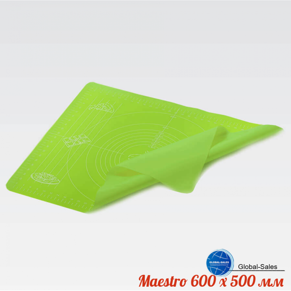 Коврик для выпечки Maestro 600 x 500мм с разметкой (MR-1588P-L)