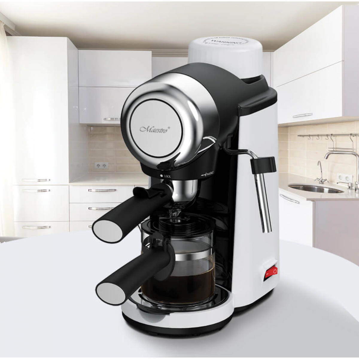 Кофеварка рожковая Maestro 800Вт x 960мл (MR-410) Кофеварка рожковая Maestro 800Вт x 960мл (MR-410)