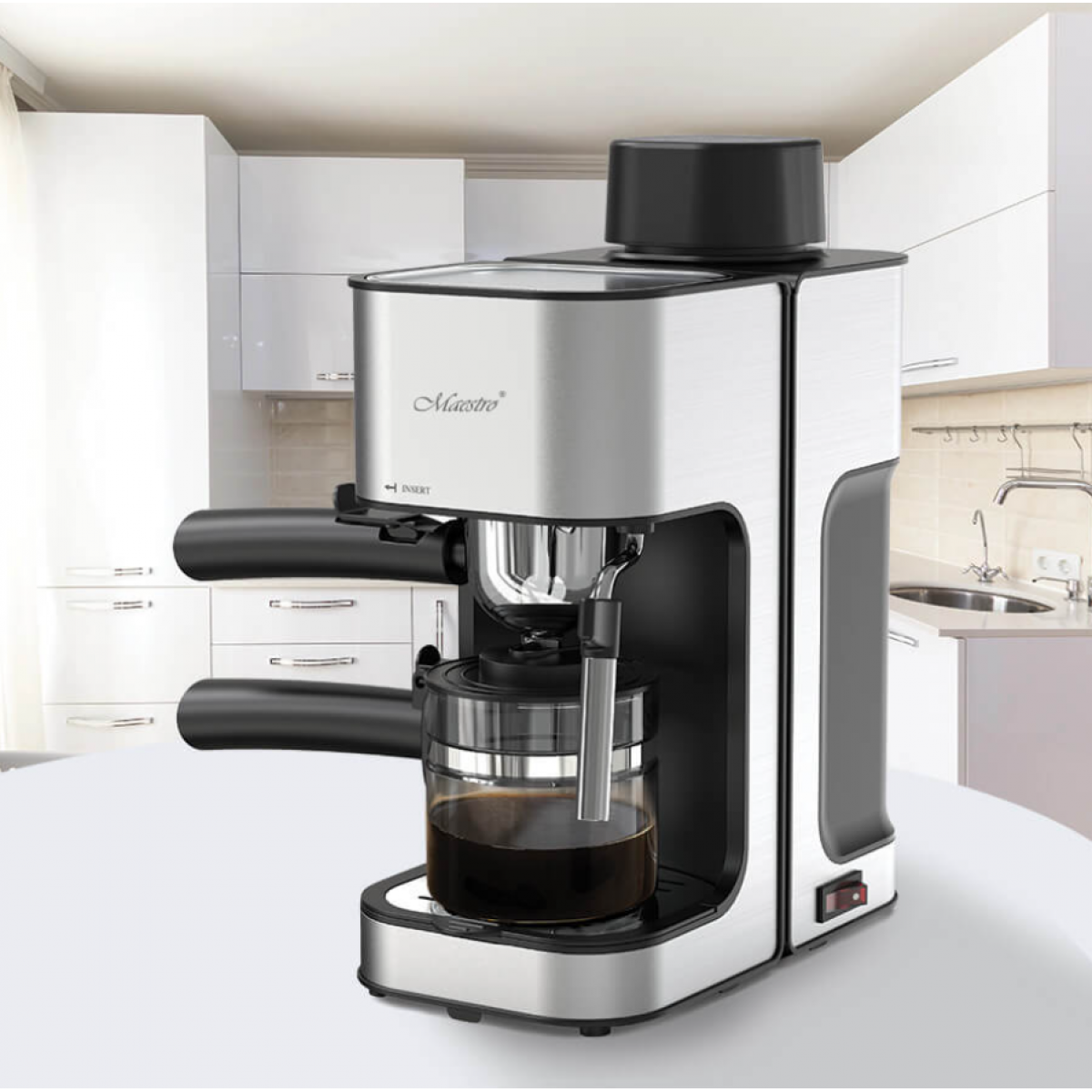 Кофеварка рожковая Maestro 800Вт x 960мл (MR-411) Кофеварка рожковая Maestro 800Вт x 960мл (MR-411)