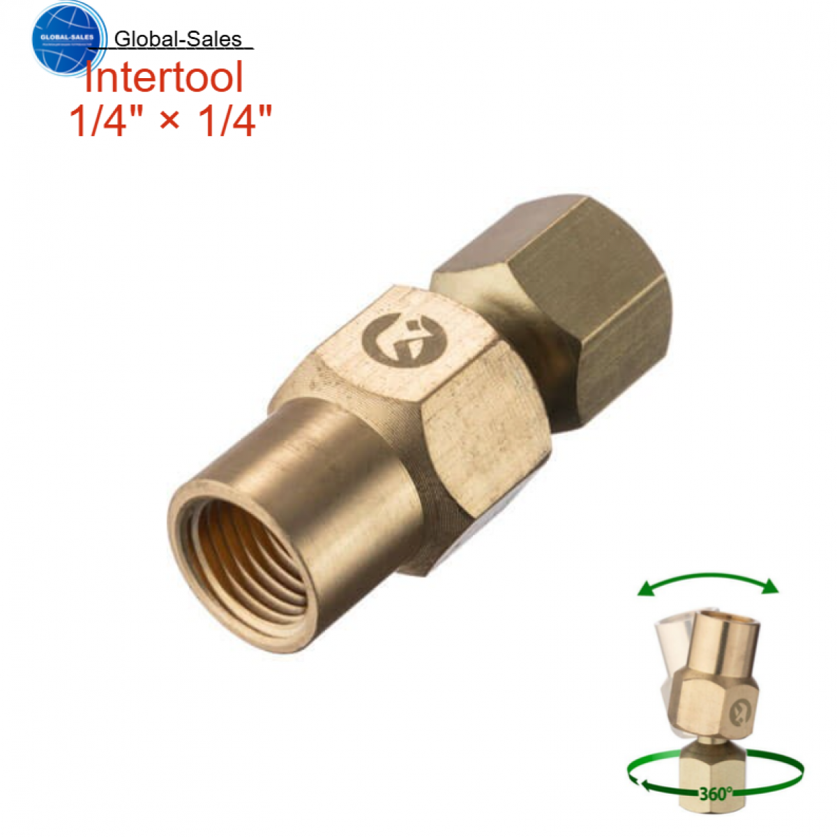 Шарнир поворотный Intertool-Storm внутренняя резьба 1/4" × 1/4" (PT-2209)