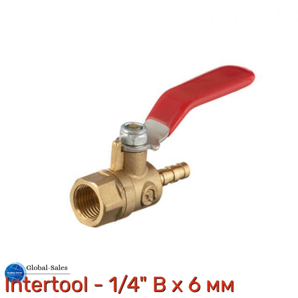 Шаровый воздушный кран  Intertool - 1/4" В x 6 мм 