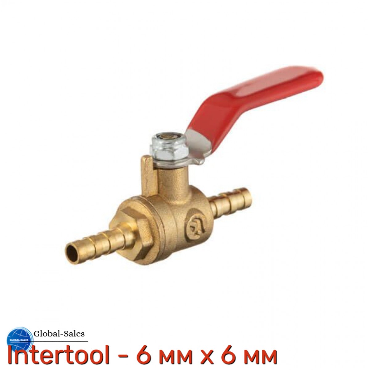 Кран шаровый воздушный Intertool 6 мм x 6 мм (PT-1893)