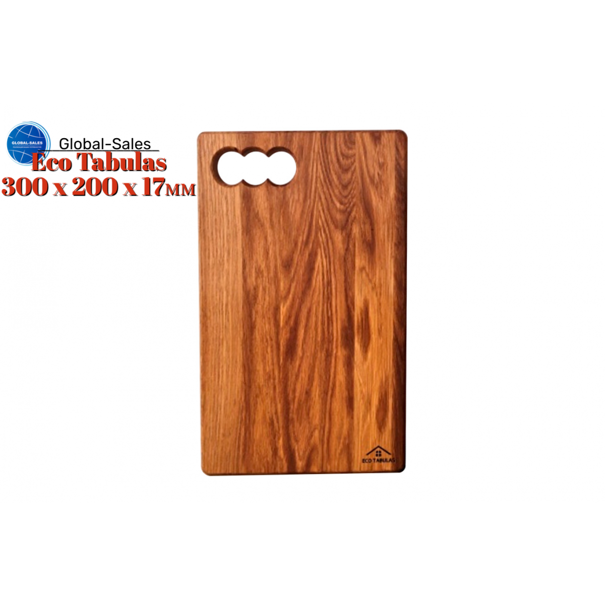 Доска разделочная Eco Tabulas 300 x 200 x 17мм с отверстием (ас01)