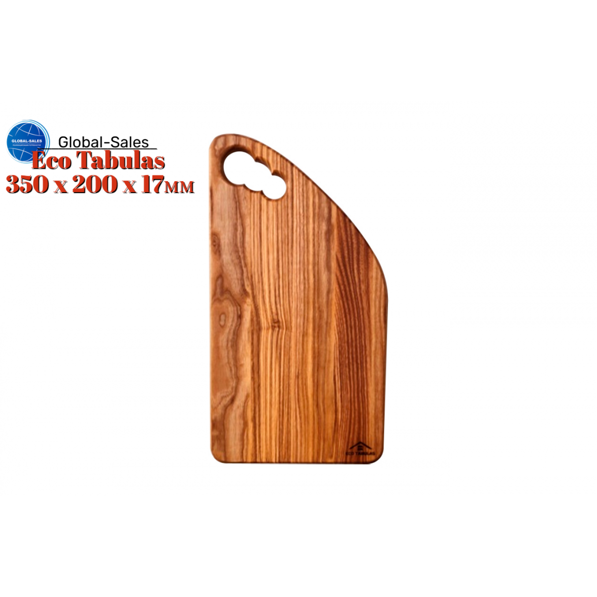 Доска разделочная Eco Tabulas 350 x 200 x 17мм конусная с отверстием (ас05)