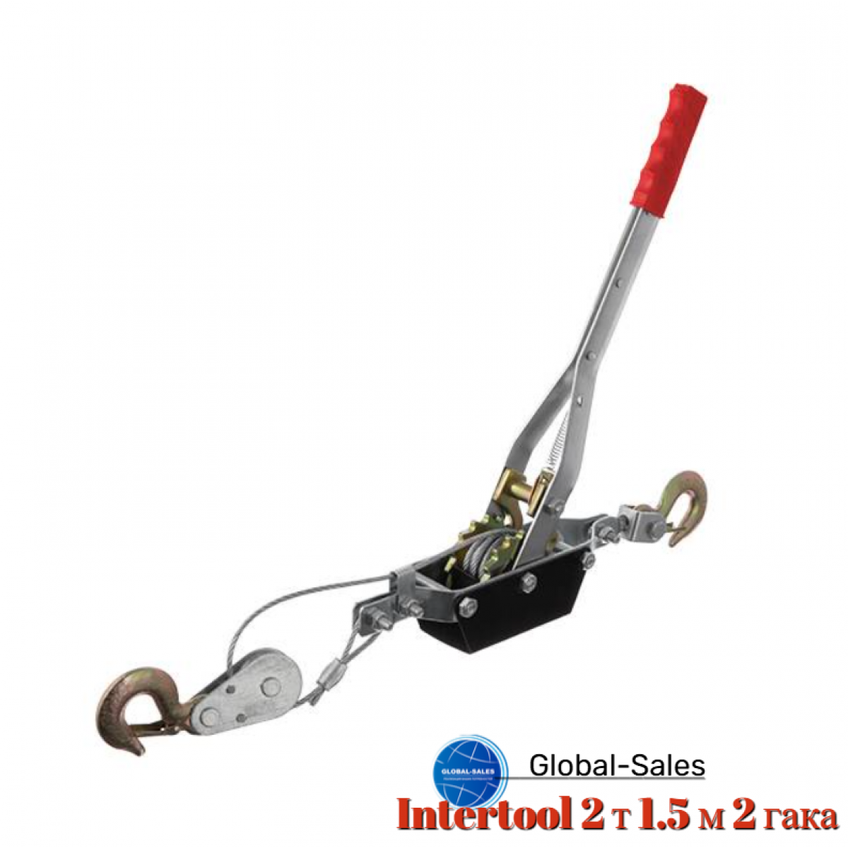 Лебедка рычажная Intertool 2 т 1.5 м 2 крюка (GT1442) Лебедка рычажная Intertool 2 т 1.5 м 2 крюка (GT1442)