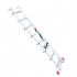 Лестница 2-х раскладная Intertool 3960 мм х 2x8 ступеней (LT-0208) алюминиевая