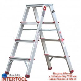 Стремянка двухсторонняя Intertool 880 мм x 4 ступени (LT-1104)