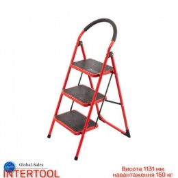 Стремянка Intertool 3 ступени x 729 мм (LT-0037) сталь