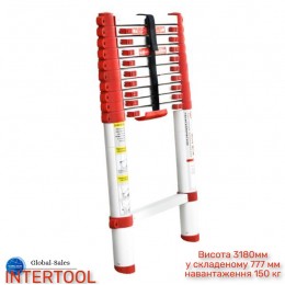 Лестница телескопическая Intertool 3200 мм х 10 ступеней (LT-3032)