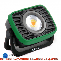Прожектор аккумуляторный Apro 15Вт x 1500Лм (900522)