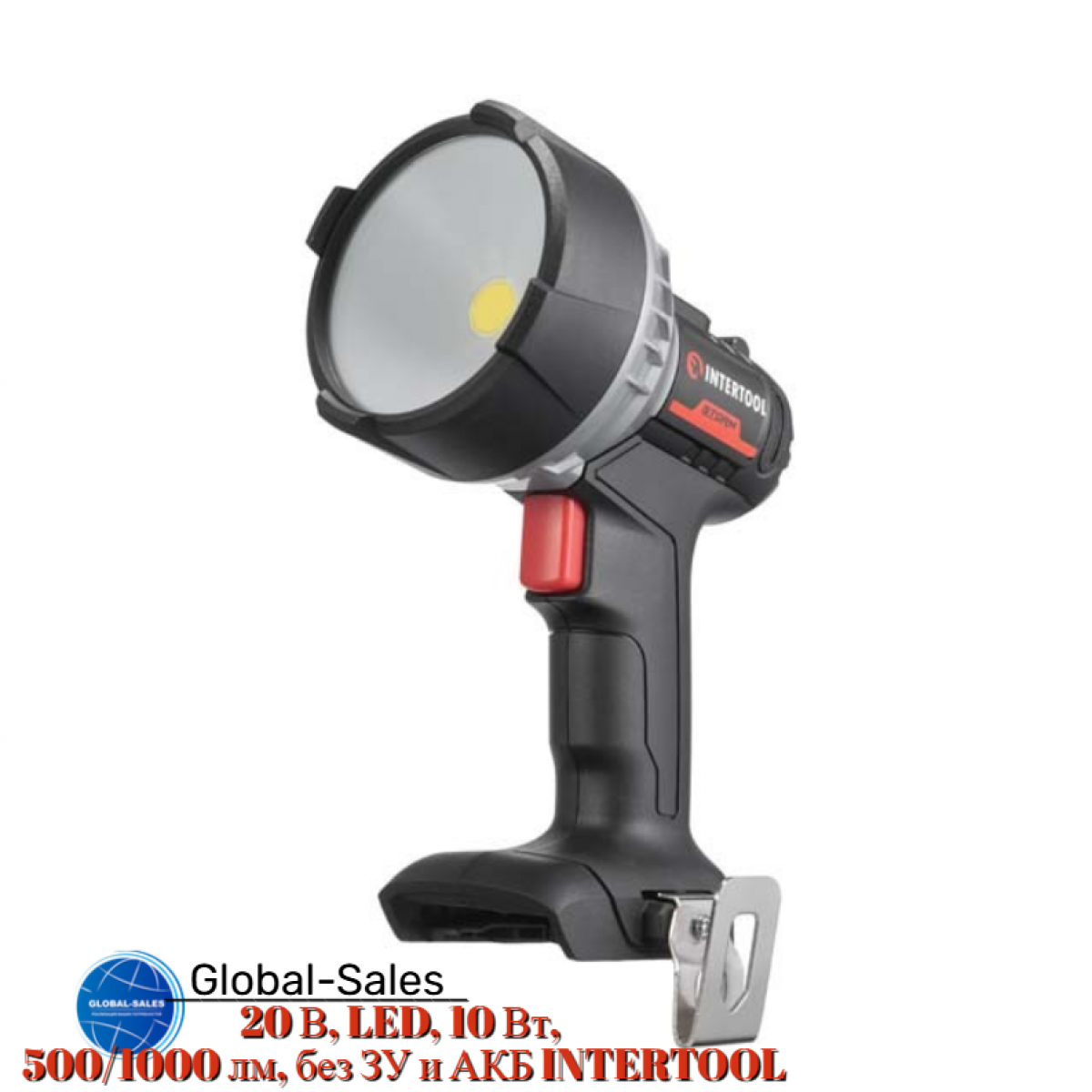 Фонарь аккумуляторный Intertool 10 Вт без Li-Ion Storm (WT-0348)