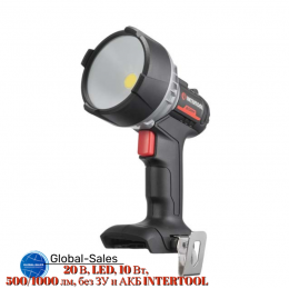 Фонарь аккумуляторный Intertool 10 Вт без Li-Ion Storm (WT-0348)