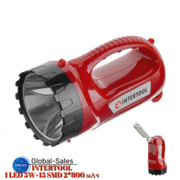 Фонарь аккумуляторный Intertool 15 LED x 5 Вт (LB-0101)