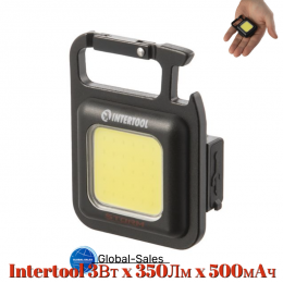Фонарь брелок Intertool-Storm 3Вт x 350Лм x 500мAч 4 (LB-0160)