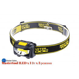 Фонарь налобный Mastertool 1LED x 1 Вт x 3 режима (94-0811)