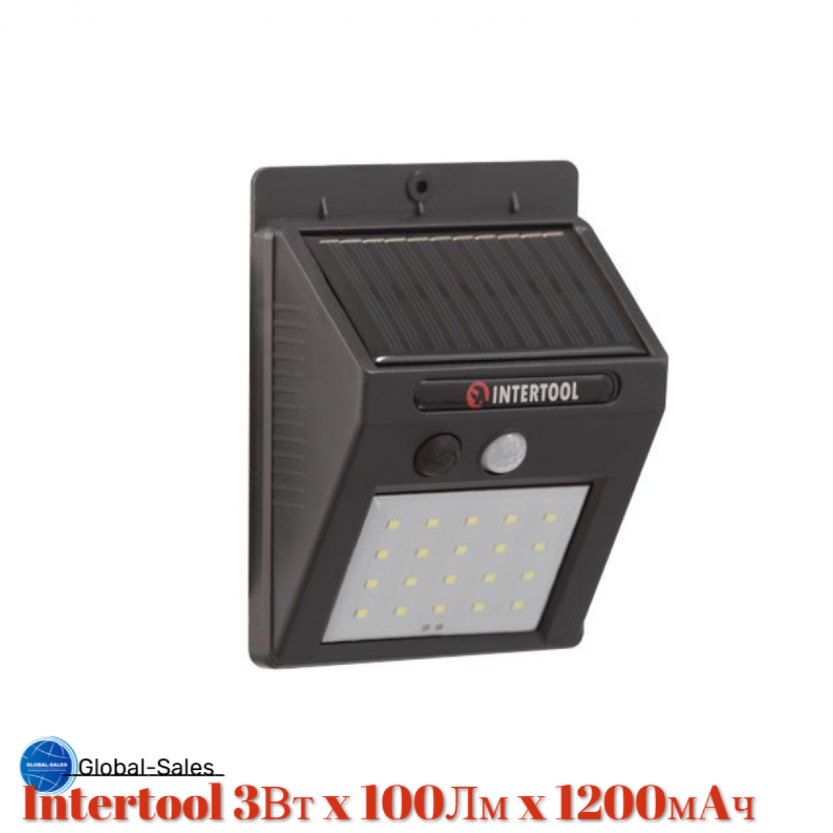 Фонарь настенный Intertool 3Вт x 100Лм x 1200мAч 1 (LB-0112)