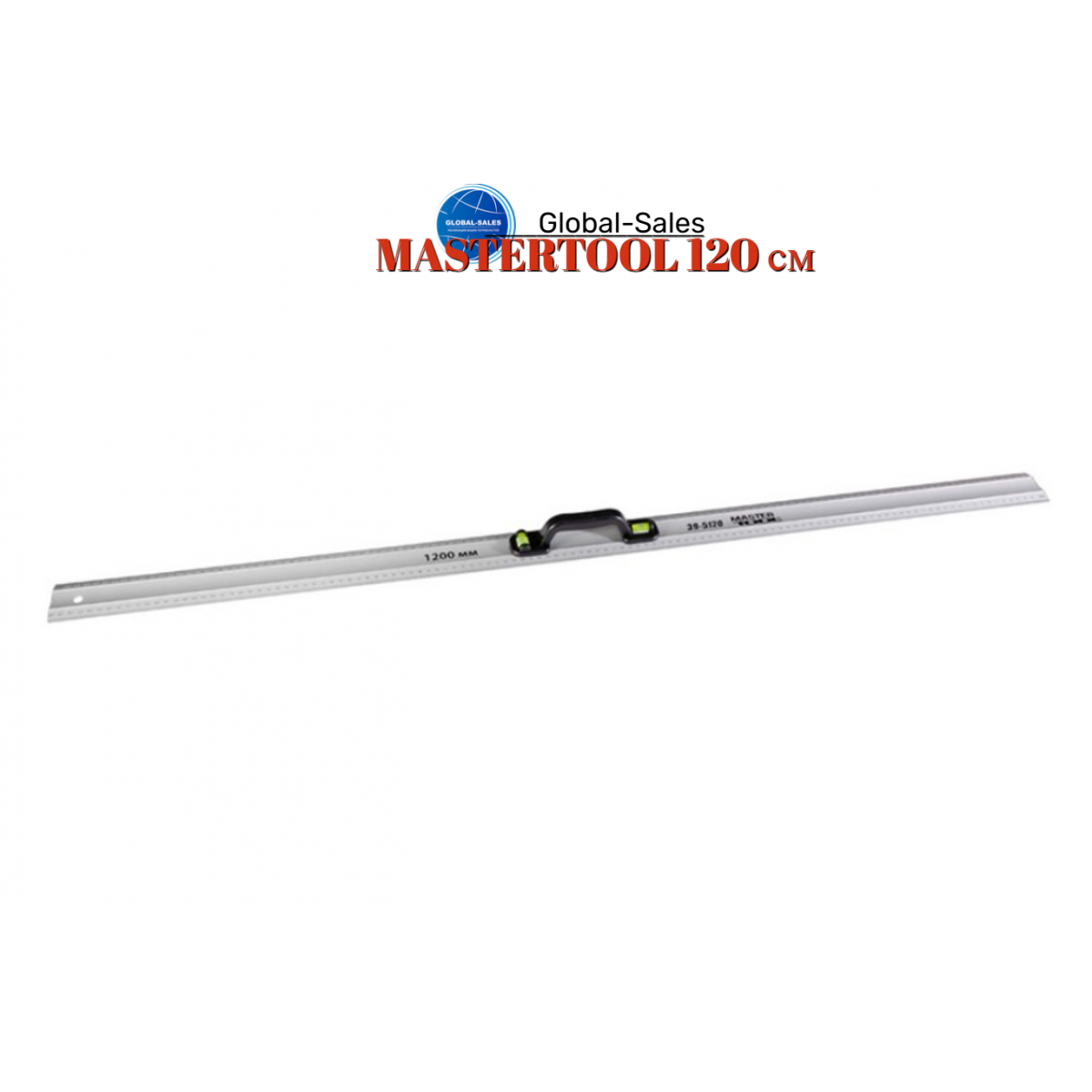 Линейка Mastertool 1200 мм x 2 капсулы (39-5120) Линейка Mastertool 1200 мм x 2 капсулы (39-5120)