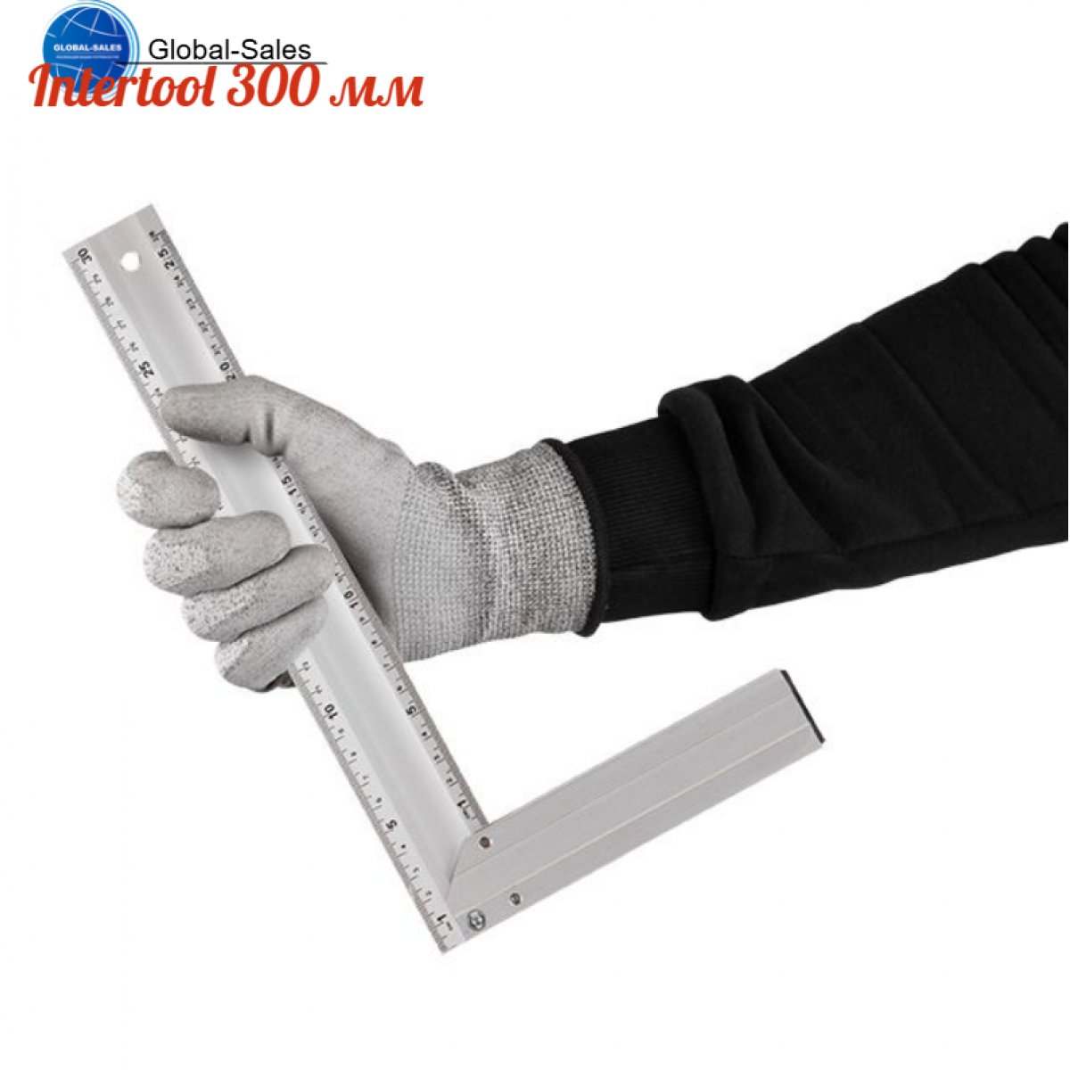 Угольник Intertool 300 мм алюминиевый (MT-2062) Угольник Intertool 300 мм алюминиевый (MT-2062)