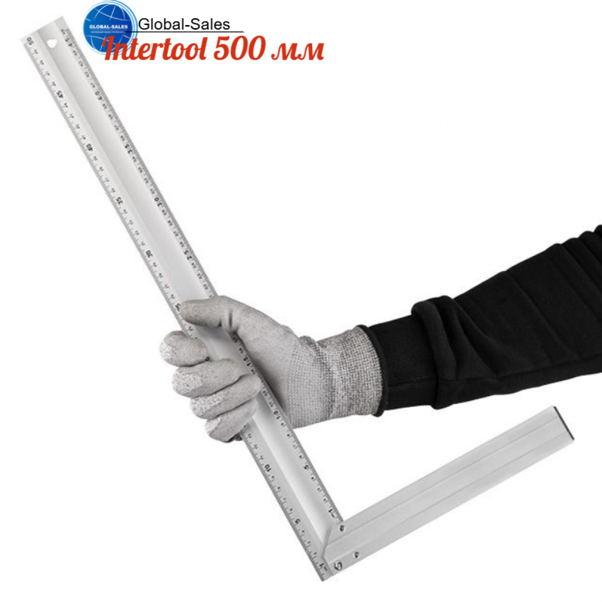 Угольник Intertool 500 мм алюминиевый (MT-2065) Угольник Intertool 500 мм алюминиевый (MT-2065)