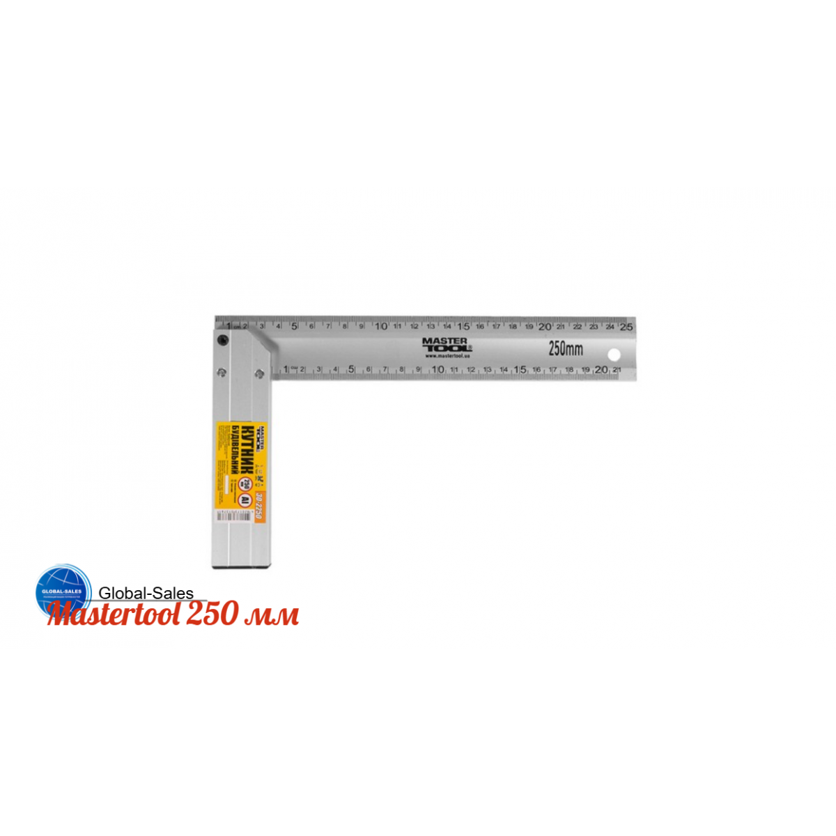 Угольник Mastertool 250 мм алюминиевый (30-2250)